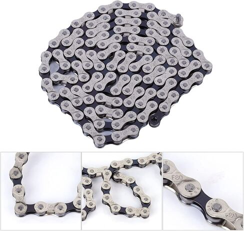Steel Speed Chargeable Chain Bike Cycling Chain Super Light Weight Strong Rustproof Coating High Speed & Long LastingLong Term Use Compatible Road Mountain 8/9 Chain 21/24/27 Speed in Saudi Arabia