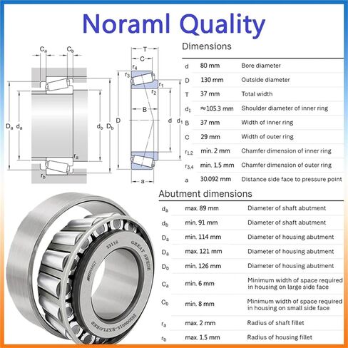 1Pcs Bearing 32020X 33116 32310 31312 30312 Tapering Bearing(32020XP5) in Kuwait