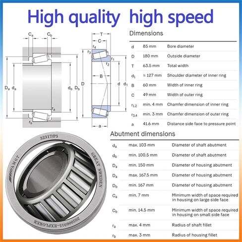 1Pcs Bearing 32317 32222 Tapering Bearing(32317P5) in Saudi Arabia