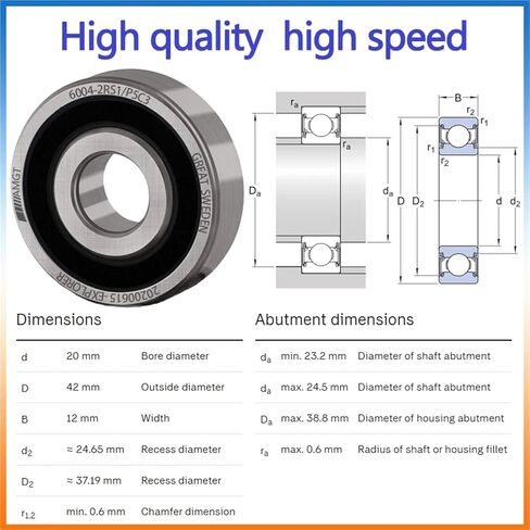 1Pcs Bearing 6004 6004-2RS 6004-2Z 6004-2ZN 6004NR 6004-2RSNR Deep Groove Ball Bearing(6004NP5C3) in Saudi Arabia