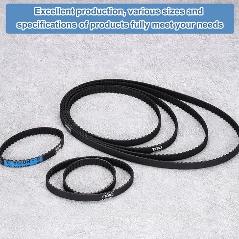PATIKIL 2pcs 182XL Rubber Timing Belt 91 Teeth 10mm Width 5.08mm Pitch Synchronous Closed Loop Geared Drive Belt Black for Industrial in Saudi Arabia