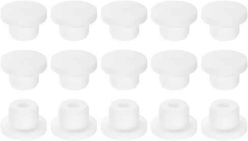 UXCELL 4PCS Silicone Hole Slop ، مقاومة مقاومة للماء Round Round Round Round Flote Seal Capts أنبوب أنبوب أغطية نهاية 38 مم/1.5 بوصة لزجاجة حوض الاستحمام ، أبيض in Saudi Arabia