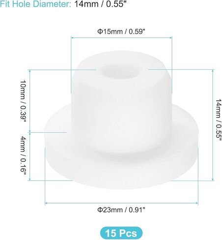 UXCELL 4PCS Silicone Hole Slop ، مقاومة مقاومة للماء Round Round Round Round Flote Seal Capts أنبوب أنبوب أغطية نهاية 38 مم/1.5 بوصة لزجاجة حوض الاستحمام ، أبيض in Saudi Arabia