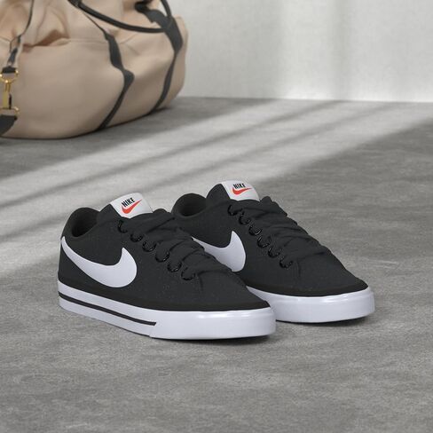 Nike Shoes Sneakers Court Legacy Men Urbans Leisure Leather Cu4150-002 - Black/White-Gum Light Brown - 11.5 in Saudi Arabia