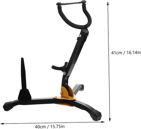 Garneck Foldable Alto Tenor Saxophone Stand Lightweight Tripod Holder for Saxophone Clarinet and Flute Durable with Slip Feet Space Saving Design Black in Saudi Arabia