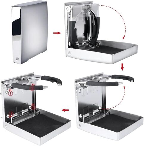 Boat Accessories Stainless Steel Folding Cup Drink Holder for Yacht Truck RV in Saudi Arabia