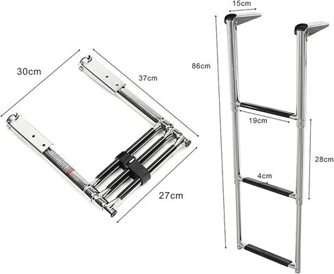 Stainless Steel Boat Ladder, 3 Step, Yacht Polished Telescope, Boat Accessories in Saudi Arabia