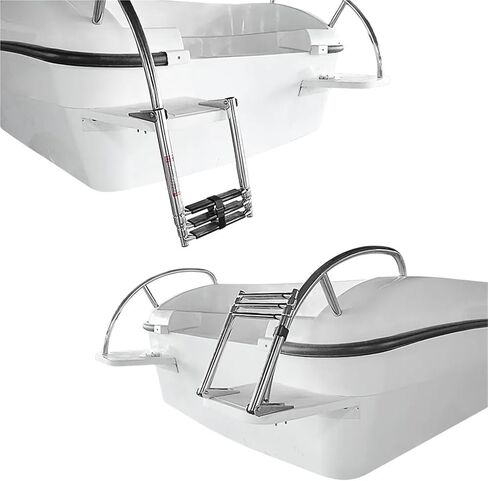 Stainless Steel Boat Ladder, 3 Step, Yacht Polished Telescope, Boat Accessories in Saudi Arabia