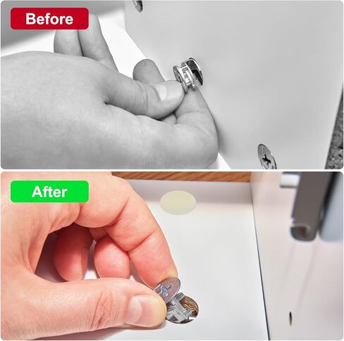 Meccanixity 180pcs Cops Cover Covers 12x3mm بلاستيكي تغطية الزخارف تغطية الكبسولات المقاومة للماء لـ Phillips Cam Fitting Head ، White in Kuwait