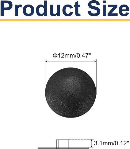 Meccanixity 180pcs Cops Cover Covers 12x3mm بلاستيكي تغطية الزخارف تغطية الكبسولات المقاومة للماء لـ Phillips Cam Fitting Head ، White in Kuwait