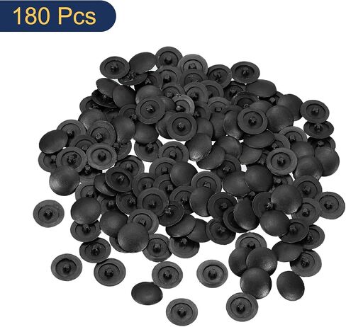 Meccanixity 180pcs Cops Cover Covers 12x3mm بلاستيكي تغطية الزخارف تغطية الكبسولات المقاومة للماء لـ Phillips Cam Fitting Head ، White in Kuwait