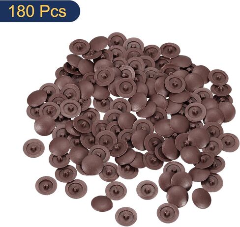 Meccanixity 180pcs Cops Cover Covers 12x3mm بلاستيكي تغطية الزخارف تغطية الكبسولات المقاومة للماء لـ Phillips Cam Fitting Head ، White in Saudi Arabia
