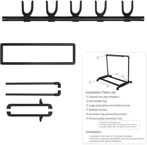 Multi Guitar Stand Rack, Folding Multiple Guitars Stand, Portable Guitar Holder, Guitar Display Holder for Guitar & Bass, Studio, Home, Band and Stage (5 Holder/7 Holder) in Saudi Arabia