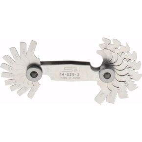 SPI 14-029-3 Steel Screw Pitch Gage: 20 Leaf, Metric 0.4 to 6mm Pitch, 60° Thread Angle in Saudi Arabia