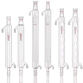 Borosilicate Glass Spherical Condenser Tubes with Pagoda Port for Distillation Equipment - Perfect for Laboratory Use(150X24X24) in Kuwait