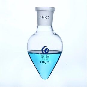 Pear-shaped flask borosilicate cone flask high temperature resistance ogival bottom laboratory equipment(50ml Caliber 24mm) in Kuwait