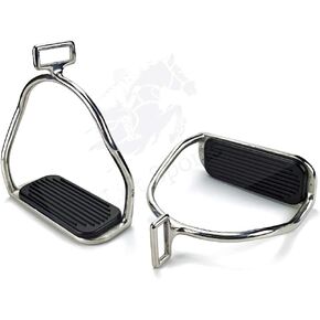 Horse Saddle Stirrups 4.75" Safety Double Bend Riding Stainless Steel Tack Iron Equine Shows in Saudi Arabia