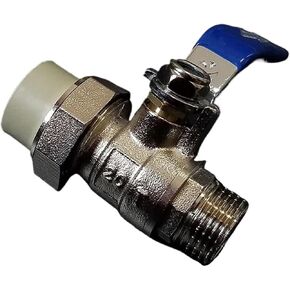 1PCS PPR double full copper valve 20 25 32pe x 1/2" 3/4" 1" external thread hot melt welding valve plumbing accessories(E 1) in Saudi Arabia