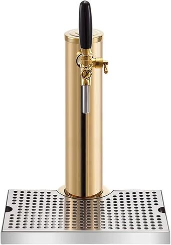 14 "TALL TAP DRAPT TORGER ، طقم برج البيرة الذهبي من الفولاذ المقاوم للصدأ مع صينية بالتنقيط ، وبرج بيرة كيجراتور ، للتجمعات العائلية في الهواء الطلق أو التطبيقات التجارية ، 1 صنبور + درج بالتنقيط in Kuwait