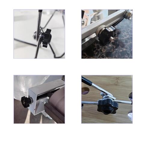 Thumb Knob Nut Black White Clamping Handle Plum Thread Hand Mechanical Manual Tighten Star Nuts(White No Perforated,M10(Head 38mm) 2pcs) in Saudi Arabia