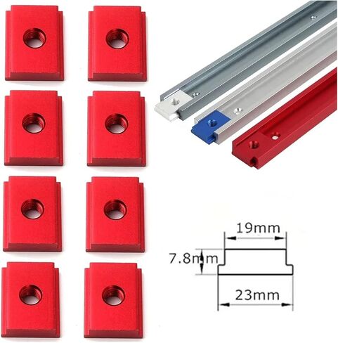 S Slot Nut Bolts T-Track Slider Aluminium Alloy 30/45 Type Tracks Jigs Scle Slot Tool Tool Woodworking (Blue ، M6) in Saudi Arabia