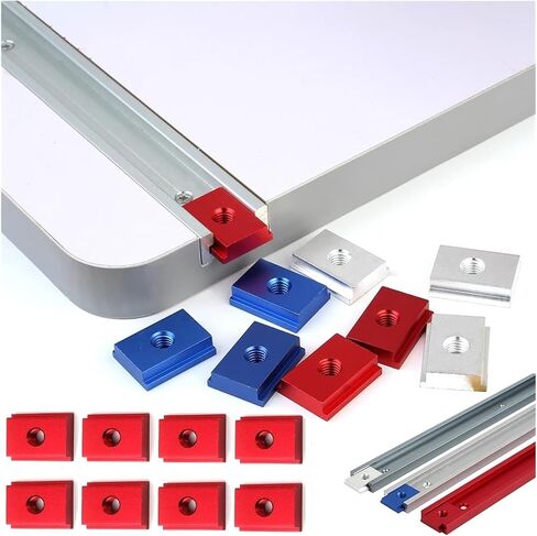 S Slot Nut Bolts T-Track Slider Aluminium Alloy 30/45 Type Tracks Jigs Scle Slot Tool Tool Woodworking (Blue ، M6) in Saudi Arabia