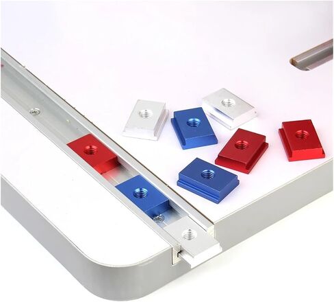 S Slot Nut Bolts T-Track Slider Aluminium Alloy 30/45 Type Tracks Jigs Scle Slot Tool Tool Woodworking (Blue ، M6) in Saudi Arabia