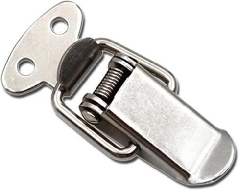 1Pcs 304 Stainless Steel Toggle Hasp Latch Buckle Lock 107 Spring Duckbill Lock Wooden Box Bag Buckle in Saudi Arabia