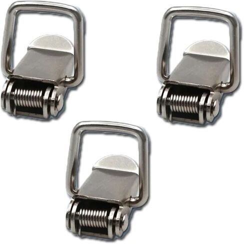 1Pcs 304 Stainless Steel Toggle Hasp Latch Buckle Lock 107 Spring Duckbill Lock Wooden Box Bag Buckle in Saudi Arabia