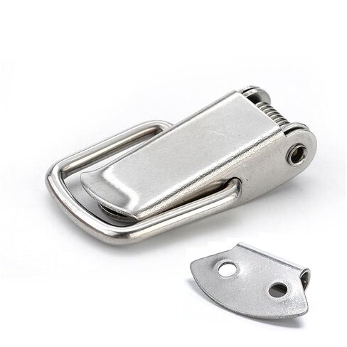 J107 Hardware Cabinet Boxes Spring Loaded Latch Catch Toggle Hasp 46 * 21 Mild Steel Hasp for Sliding Door Simple Window 1Pcs in Saudi Arabia