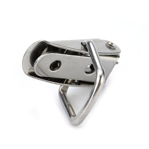 J107 Hardware Cabinet Boxes Spring Loaded Latch Catch Toggle Hasp 46 * 21 Mild Steel Hasp for Sliding Door Simple Window 1Pcs in Saudi Arabia