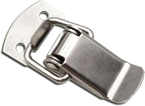 1Pcs 201 Stainless Steel Spring Buckle Hasp Latch 007 Tool Box Lock Iron Wooden Box Catch Duckbill Buckle Industrial Box Bag Sofa Buckle in Saudi Arabia
