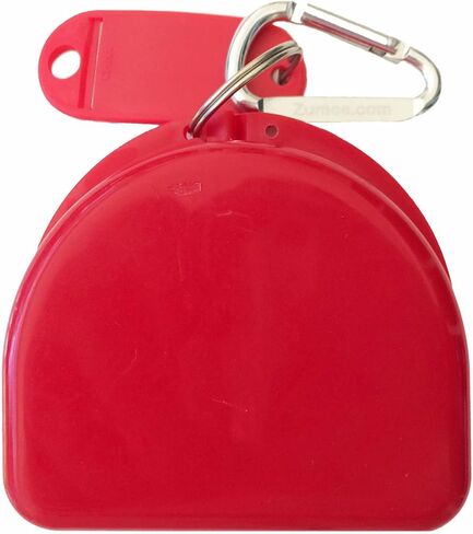 Axolotl Retainer and Mouthguard Case with Carabiner, Durable Mouthguard Case for Sports, Teeth Retainer Holder for Travel and Protection, Ideal for Secure Storage - Pink in Kuwait