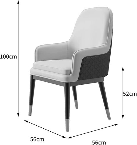 كراسي غرفة الطعام مجموعة ، كراسي الطعام المطبخ صالة كرسي كرسي الجلود عالية الظهر مبطنة مقعد ناعم كرسي الساقين المعدنية ، مجموعة من 4 كراسي (اللون: أ) in Kuwait