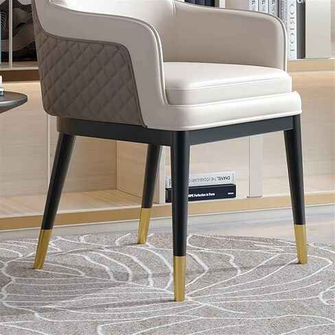 كراسي غرفة الطعام مجموعة ، كراسي الطعام المطبخ صالة كرسي كرسي الجلود عالية الظهر مبطنة مقعد ناعم كرسي الساقين المعدنية ، مجموعة من 4 كراسي (اللون: أ) in Kuwait