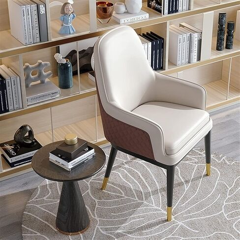 كراسي غرفة الطعام مجموعة ، كراسي الطعام المطبخ صالة كرسي كرسي الجلود عالية الظهر مبطنة مقعد ناعم كرسي الساقين المعدنية ، مجموعة من 4 كراسي (اللون: أ) in Kuwait