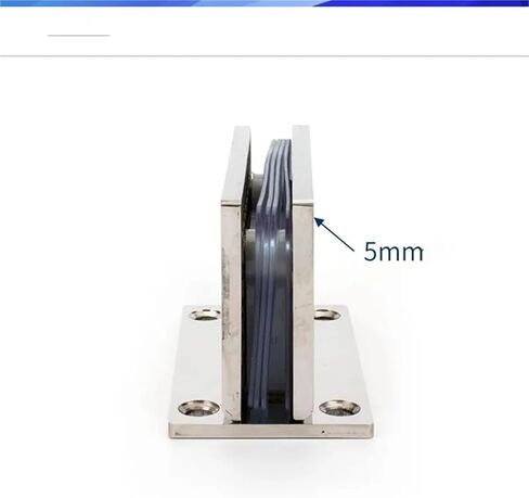 304 Stainless Steel 0 Degree T-Shaped Fixed Frameless Glass Clip (YHZ01) 1Pcs in Saudi Arabia