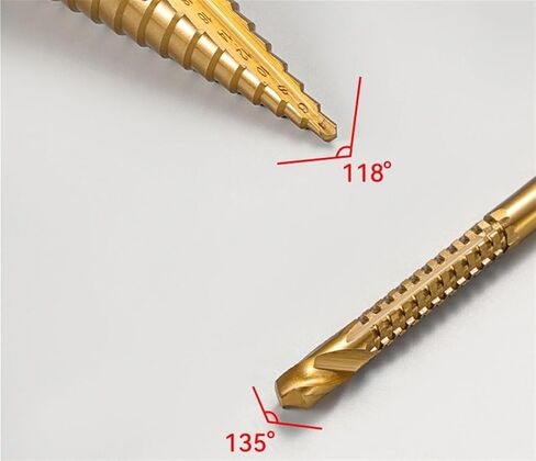 EVURU 6PCS HSS Steel Step Drill Bit Set 4-12/20/32mm Metal Hole Wood Cone Core Drilling 3,6,8 Saw Drill, 6PCS(With Box) in Saudi Arabia