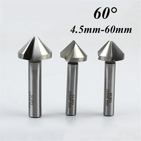 EVURU 4.5-60MM HSS 3 FLUTE 60 درجة شامرف CRATERSINK بتات الحفر 1pcs (الحجم: 18 ملم) in Saudi Arabia
