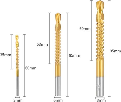 EVURU 6PCS HSS Steel Step Drill Bit Set 4-12/20/32mm Metal Hole Wood Cone Core Drilling 3,6,8 Saw Drill (Color : 6PCS(Without Box)) in Saudi Arabia