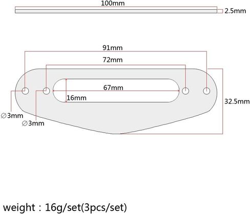 Alnicov 3PCS Guitar Single Coil Pickup Frame for TL Electric Guitar, Black in Saudi Arabia