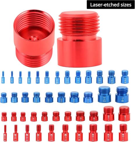 QWORK 44 PCS Nut and Bolt Thread Checker Set, Inch & Metric Sizes, Portable Gauge Measuring Tool Kit with Detachable Thread Gauges in Saudi Arabia