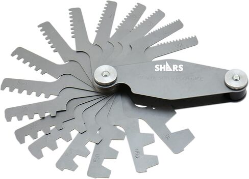 Shars Screw Pitch Gage, 29 Degree Angle ACME29 1N-12N 16 Blades 303-4325 !\ in Saudi Arabia