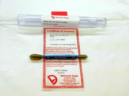 New 4 40 UNC 3B STI HELICOIL VTG Thread Plug GAGE #4 .112 GO NO GO = .1283 .1299 - DW30288VTG in Saudi Arabia