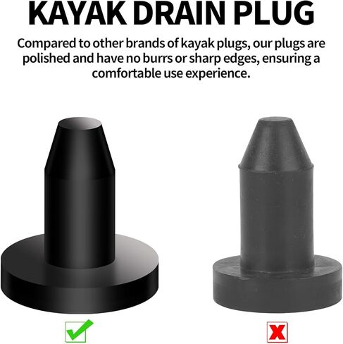 12pcs Kayak Drain Plug Kit for Sun Dolphin Kayaks, Waterproof Rubber Scupper Plugs Replacement for Sit on Top Most Fishing Boats Canoes Dinghy Parts Accessories Sundolphin in Kuwait