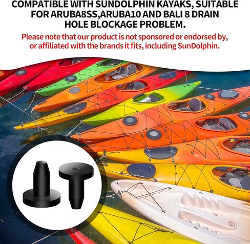 12pcs Kayak Drain Plug Kit for Sun Dolphin Kayaks, Waterproof Rubber Scupper Plugs Replacement for Sit on Top Most Fishing Boats Canoes Dinghy Parts Accessories Sundolphin in Kuwait
