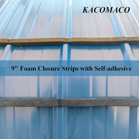 9" Foam Closure Strips with Self-Adhesive for Metal Corrugated Roofing Panels, Classic R Panels Roof Outside Weather Strips (10Pcs) in Kuwait