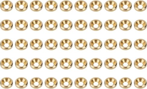 Countersunk المسمار غسالة CNC النحاس نقي مسطح الحشية M5 50 PCS الإمدادات الصناعية الشكل المثالي للآلات (M3) in Saudi Arabia