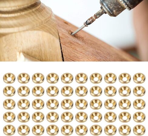 Countersunk المسمار غسالة CNC النحاس نقي مسطح الحشية M5 50 PCS الإمدادات الصناعية الشكل المثالي للآلات (M3) in Saudi Arabia