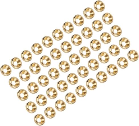Countersunk المسمار غسالة CNC النحاس نقي مسطح الحشية M5 50 PCS الإمدادات الصناعية الشكل المثالي للآلات (M3) in Saudi Arabia